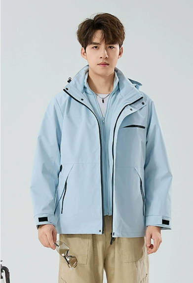 3-in-1 Outdoor Waterproof Windproof Jacket with Fleece Lining – Thick Hiking Coat