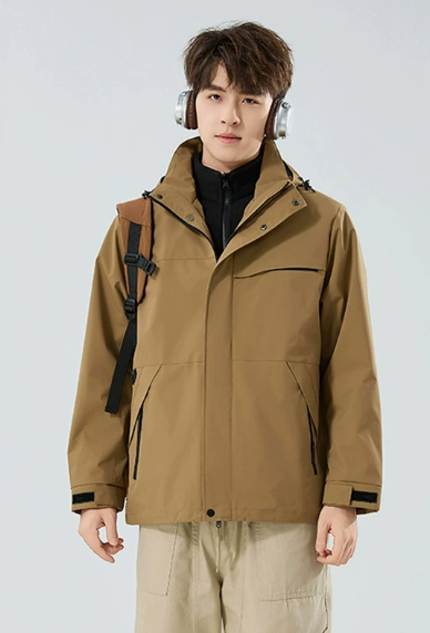 3-in-1 Outdoor Waterproof Windproof Jacket with Fleece Lining – Thick Hiking Coat