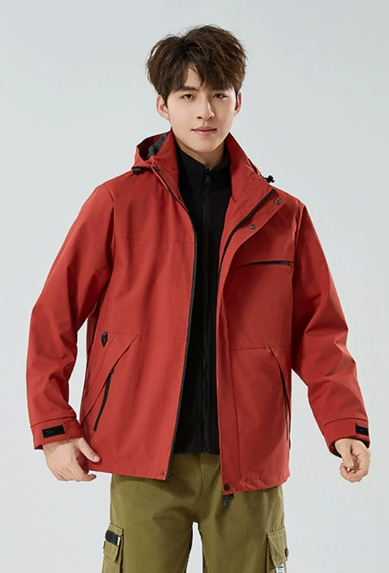 3-in-1 Outdoor Waterproof Windproof Jacket with Fleece Lining – Thick Hiking Coat