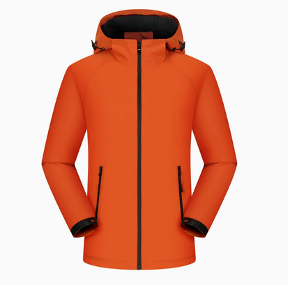 Winter Hooded Outdoor Jacket with Fleece Lining – Windproof Hiking Coat