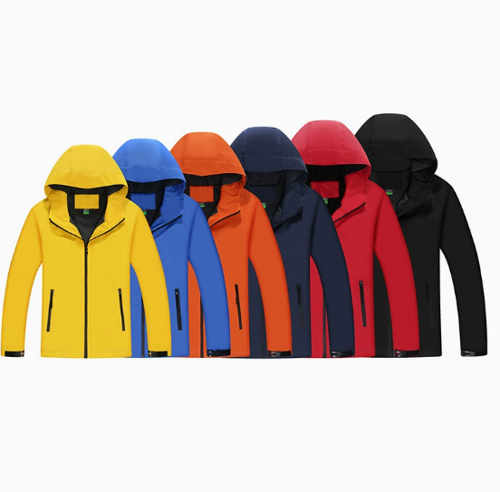 Winter Hooded Outdoor Jacket with Fleece Lining – Windproof Hiking Coat