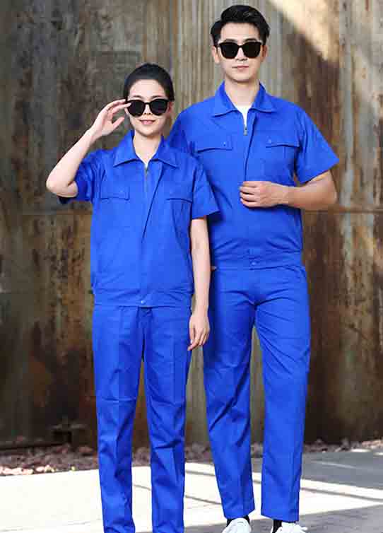 Men’s Summer Short Sleeve Workwear Set – Breathable Two-Piece Utility Uniform