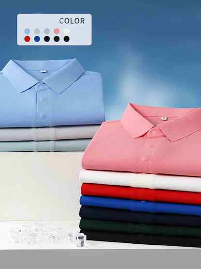 Men’s Short Sleeve Work Polo Shirt – Breathable Casual Uniform Top